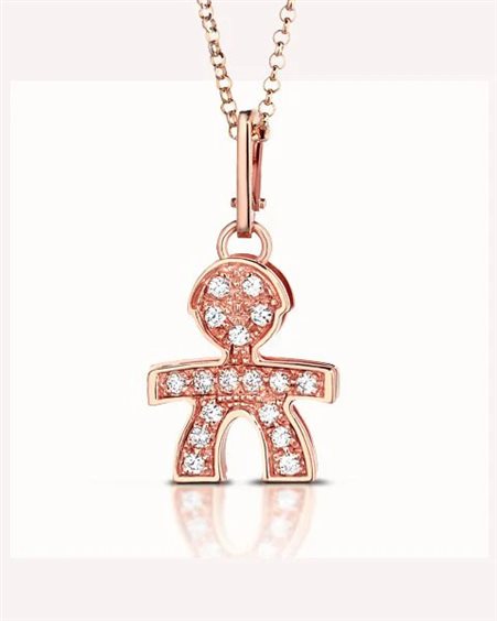 Collar Le Bebé Mujer I Pavè in Oro rosa Diamante 0.25 Ct LBB019 - LBB019